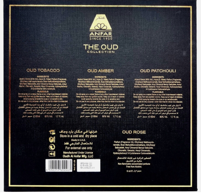 The Oud Collection By Anfar Gift Set EDP For Unisex