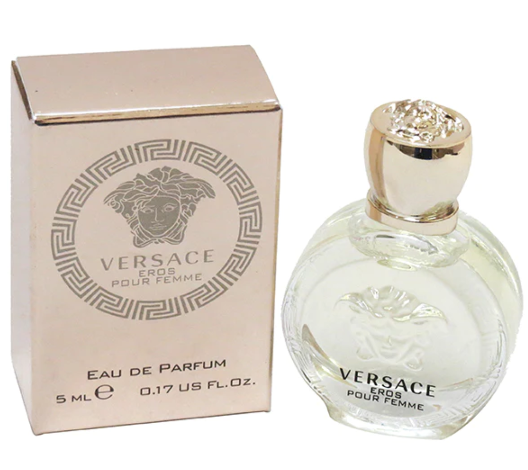 Versace Eros Pour Femme .17 oz/5ml mini EDP For Women w/box *Add-on*