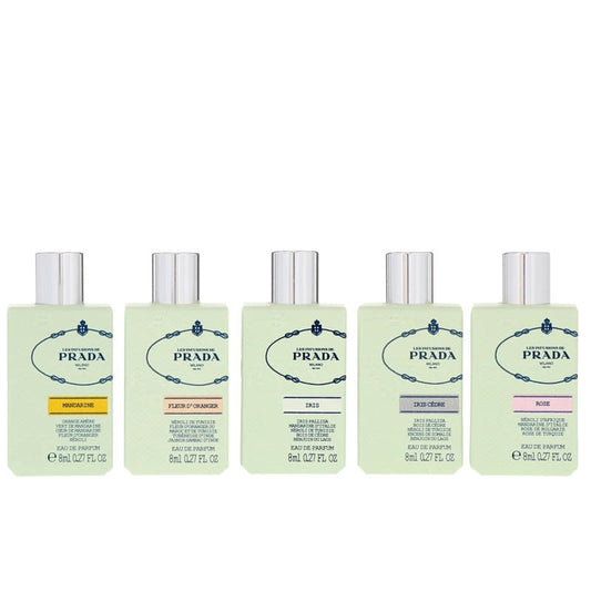 Prada Les Infusions de Prada Milano Mini Set for Women 5 x 8ml (Iris, Iris Cedre, Rose, Fleur d'Oranger, Mandarine)