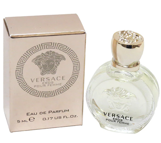 Versace Eros Pour Femme .17 oz/5ml mini EDP For Women w/box *Add-on*