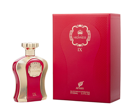 Afnan Highness IX Maroon 3.4oz/100ml Luxury Collection for Women New in Box