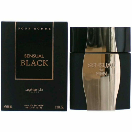 Johan B Pour Homme Sensual Black 2.8oz/85ml EDT Regular Box *Discontinued*